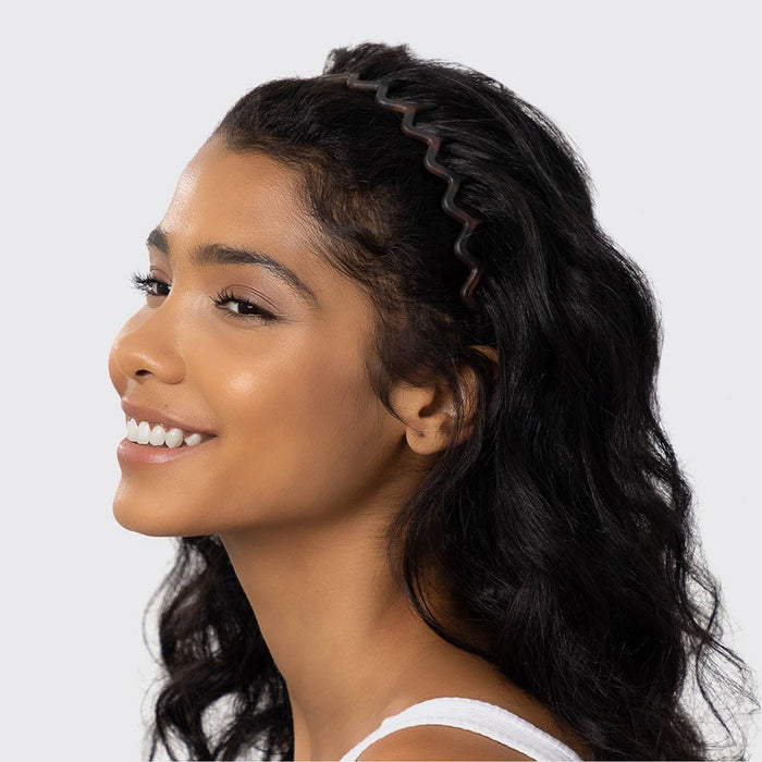 Kitsch Rabs Zig Zag Recycled Headband - Black/Tortoise - 2pk