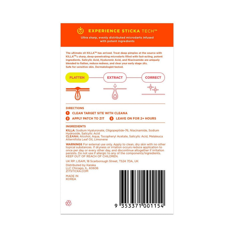 ZitSticka Killa Deep Zit Microdart Acne Pimple Patch - 4pk