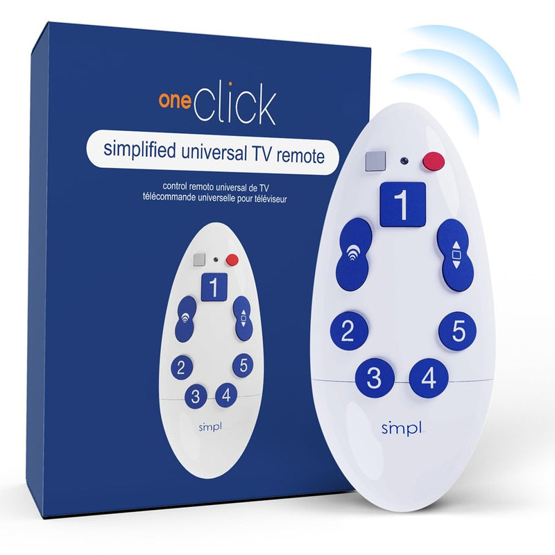 Smpl Simple TV Remote For The Elderly - This Universal Large Button Remote Control Helps The Elderly & Visually Impaired On Virtually Any TV | Supports IR Tvs, Cable, Satellite & Sound Bars