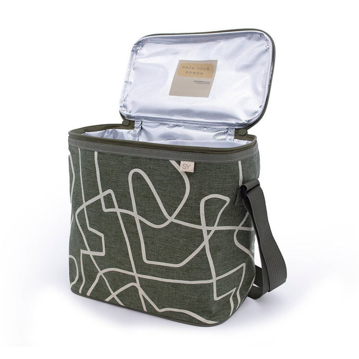 Nourish by SoYoung Lunch Bag - Sage Abstract Lines