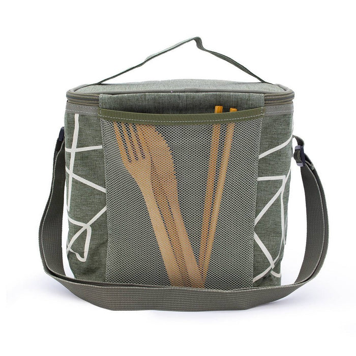 Nourish by SoYoung Lunch Bag - Sage Abstract Lines