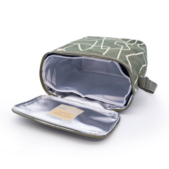 Nourish by SoYoung Lunch Bag - Sage Abstract Lines