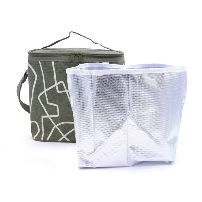 Nourish by SoYoung Lunch Bag - Sage Abstract Lines