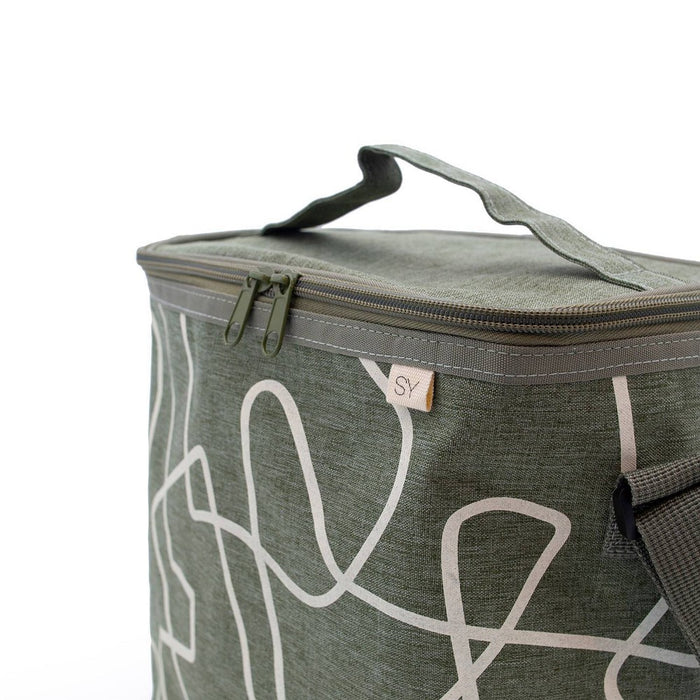 Nourish by SoYoung Lunch Bag - Sage Abstract Lines