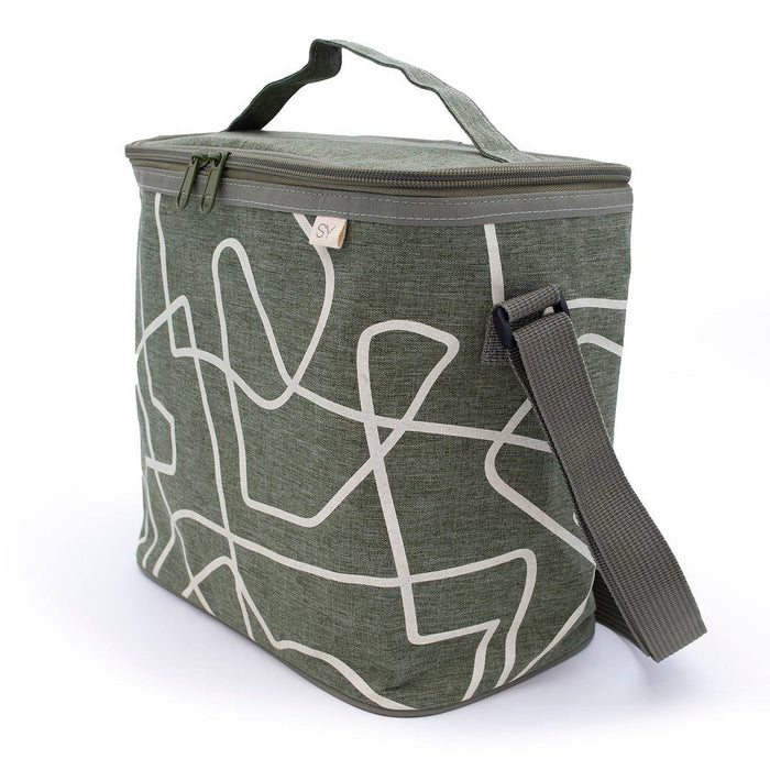 Nourish by SoYoung Lunch Bag - Sage Abstract Lines