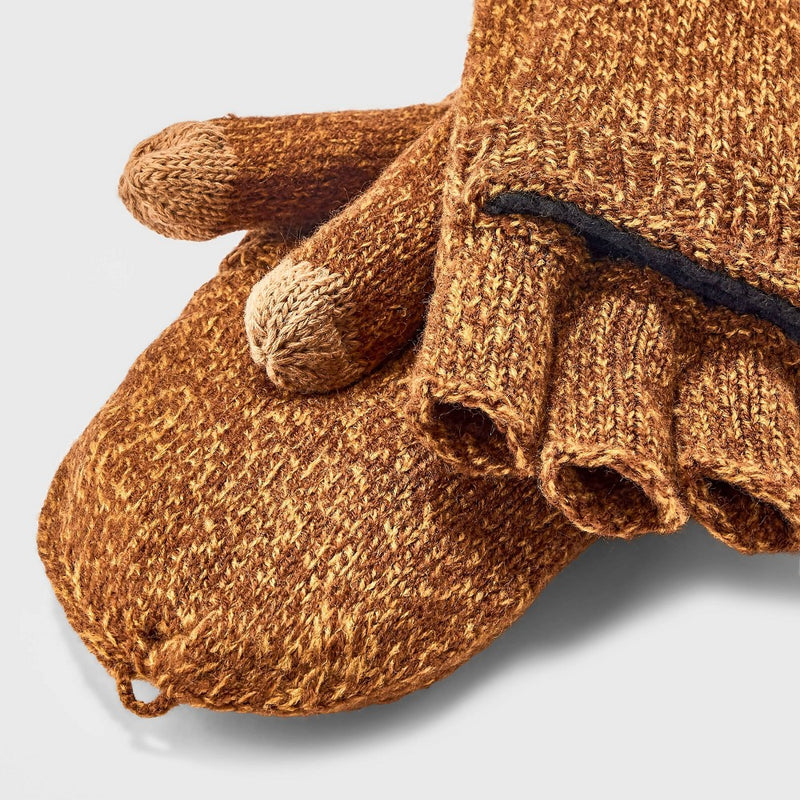 Men's Convertible Flip Top Mittens - Goodfellow & Co Gold One Size Fits Most