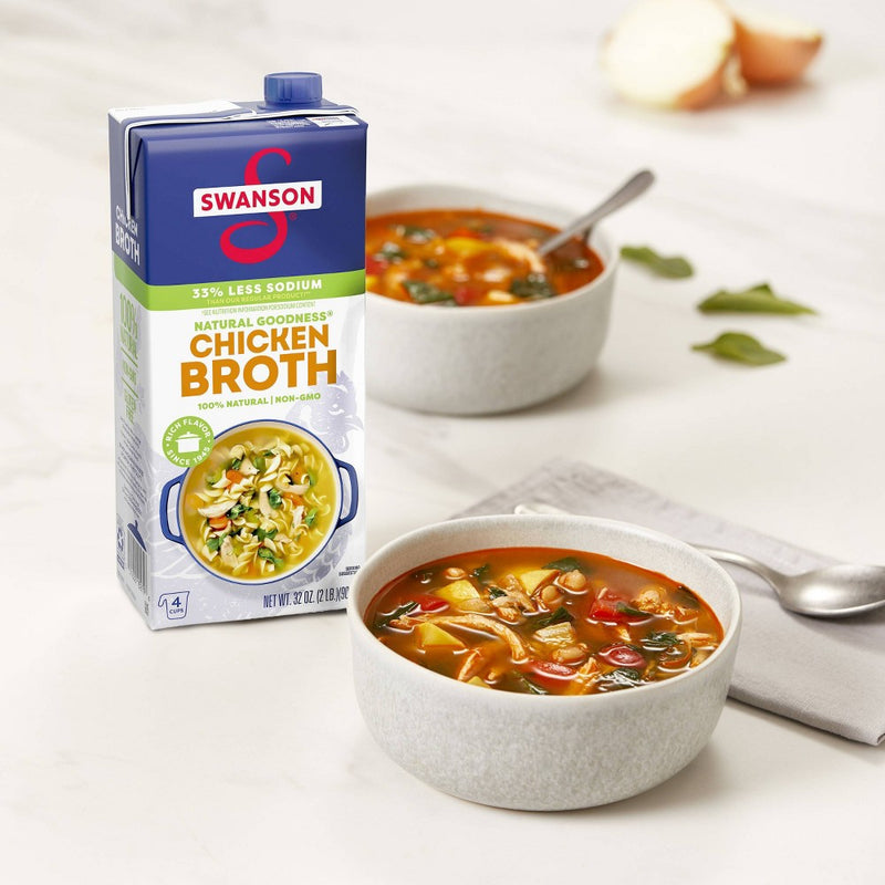 Swanson Natural Goodness Gluten Free 33% Less Sodium Chicken Broth - 32oz (LOCAL PICKUP ONLY)