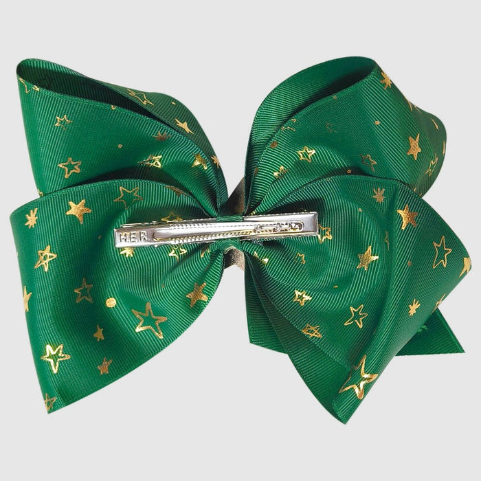Girls' JoJo Siwa Green & Gold Star Bow