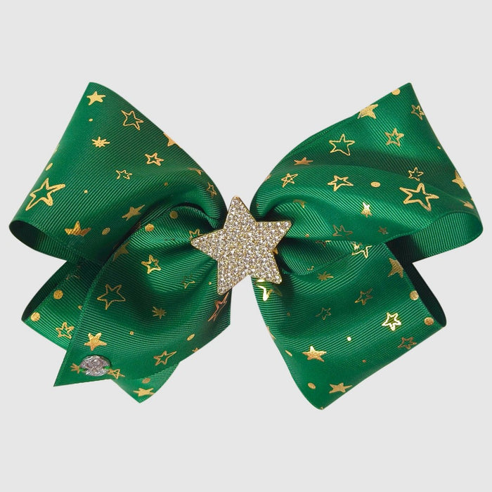 Girls' JoJo Siwa Green & Gold Star Bow