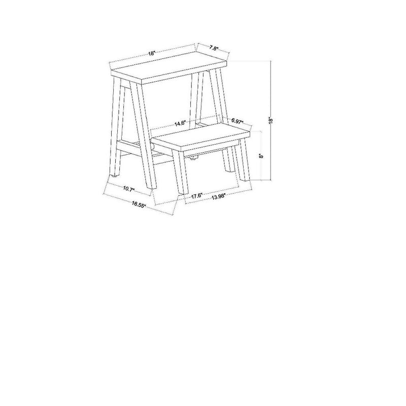 18" Wood Kitchen Step Stool - Black - Hearth & Hand with Magnolia