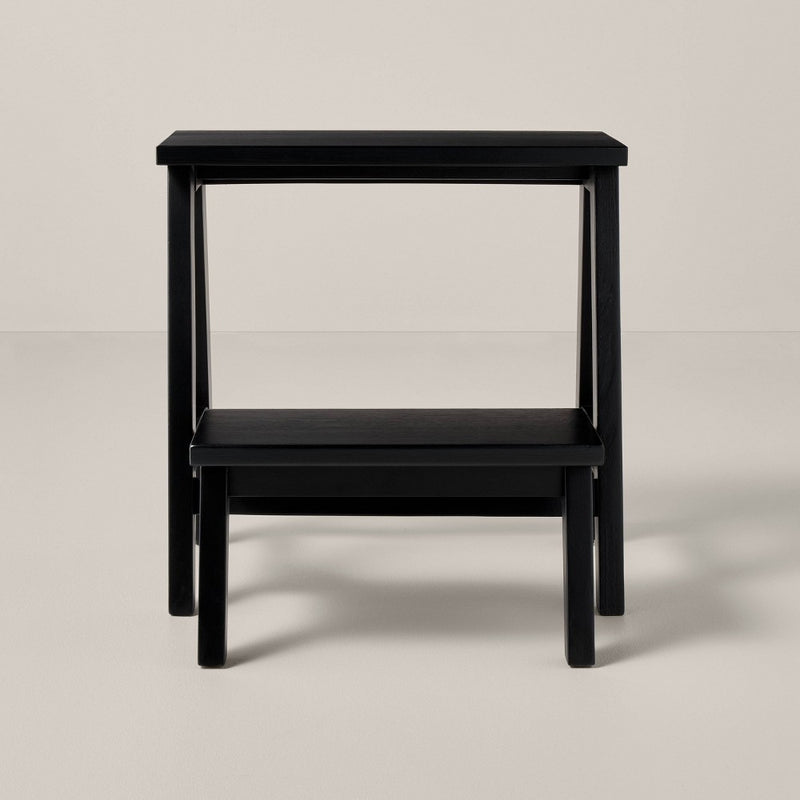 18" Wood Kitchen Step Stool - Black - Hearth & Hand with Magnolia