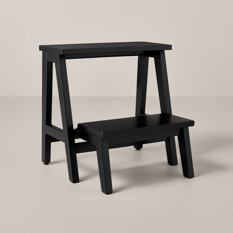 18" Wood Kitchen Step Stool - Black - Hearth & Hand with Magnolia
