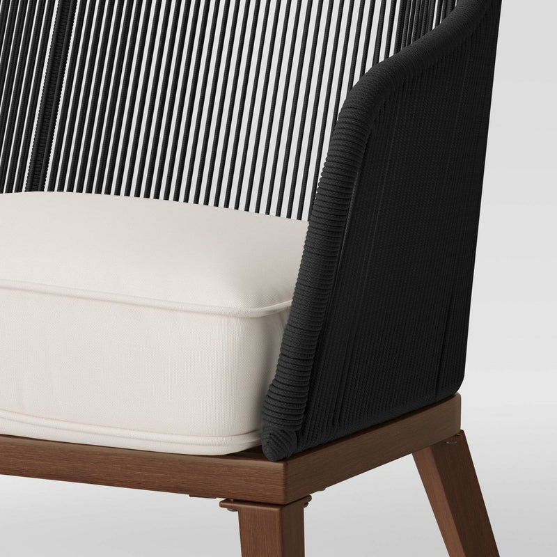 Purcell Wood Patio Loveseat - Threshold: DuraSeason Fabric Fabric, Weather-Resistant Patio Furniture (LOCAL PICKUP ONLY)