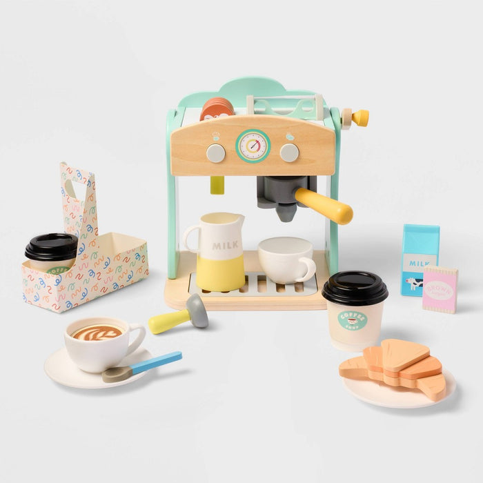 Coffee Shop Play Set - Gigglescape: Pretend Kitchen Accessories, Creative Thinking, 27 Pieces, Ages 3+