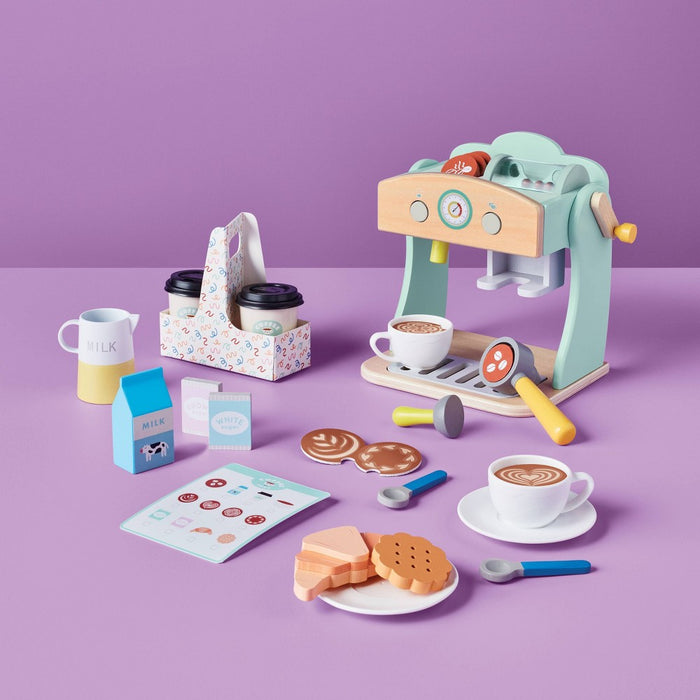 Coffee Shop Play Set - Gigglescape: Pretend Kitchen Accessories, Creative Thinking, 27 Pieces, Ages 3+