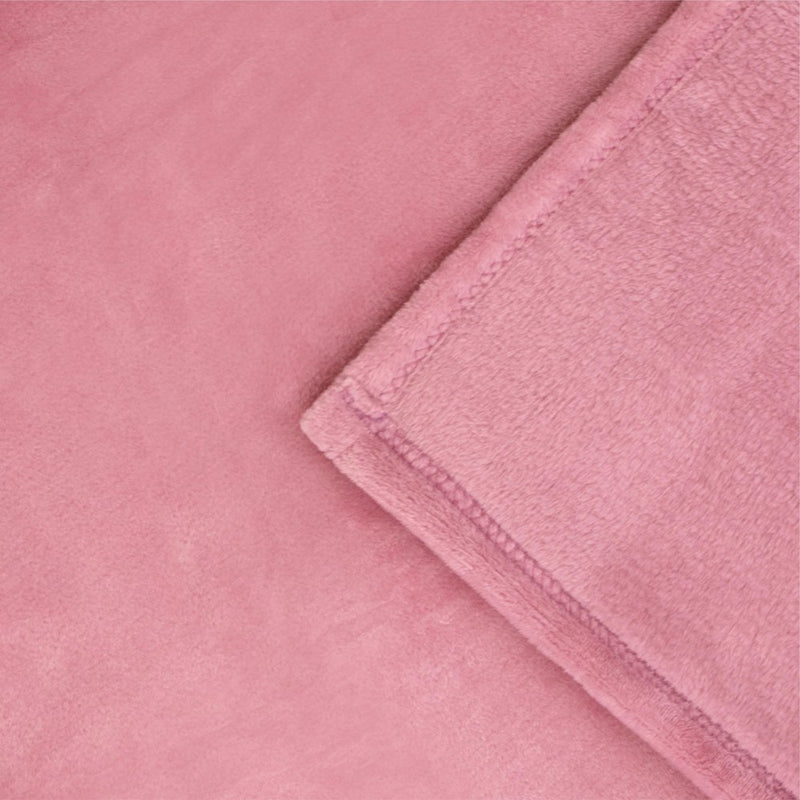 PAVILIA Luxury Fleece Blanket Throw for Bed, Soft Lightweight Plush Flannel Blanket for Sofa Couch , Blush Pink/Throw - 50x60
