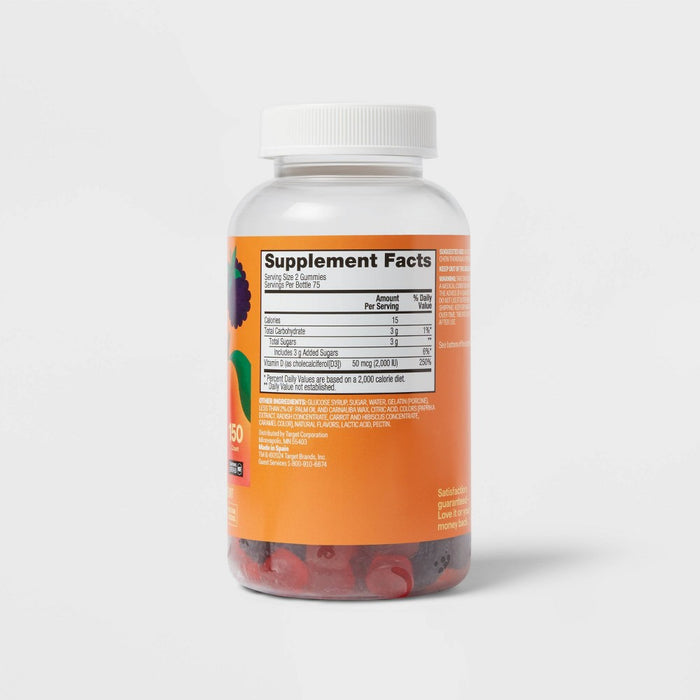 Adult Vitamin D Gummies - Fruit Flavors - 150ct - up&up