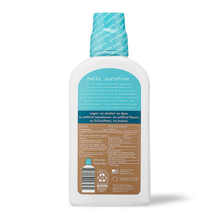 hello Peace Out Plaque Alcohol-Free and Vegan Mouthwash- 16 fl oz