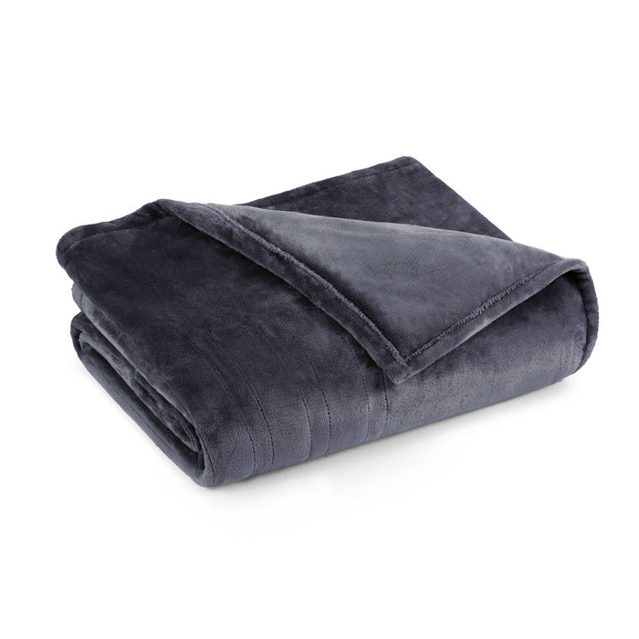 Brookstone Full/Queen Heated Blanket Gray Plush