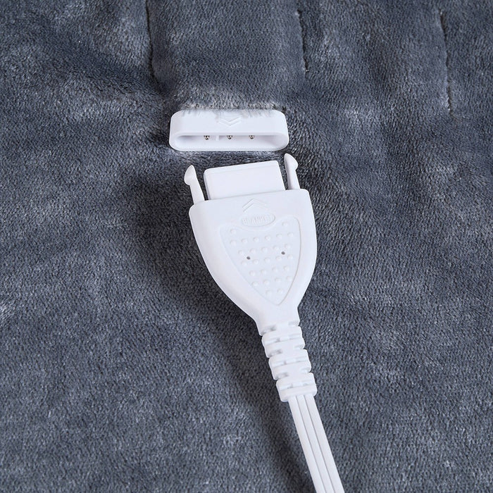 Brookstone Full/Queen Heated Blanket Gray Plush