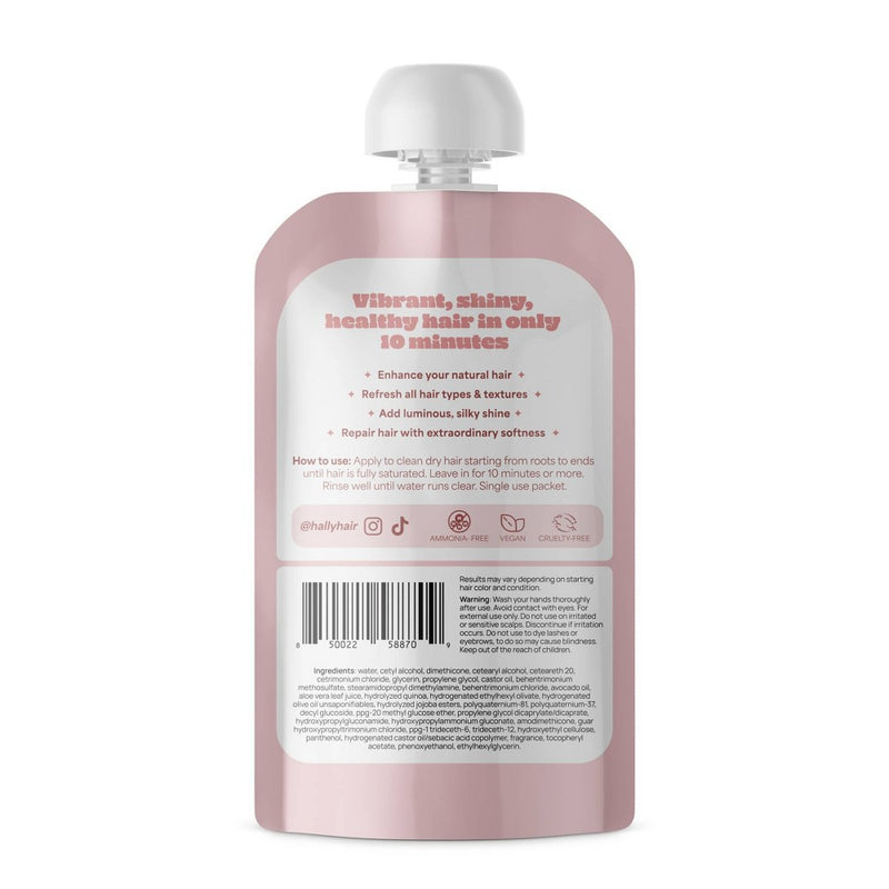 Hally Girl Glaze Colorless Clear Sheer Hair Mask Pouch - 1.5 fl oz