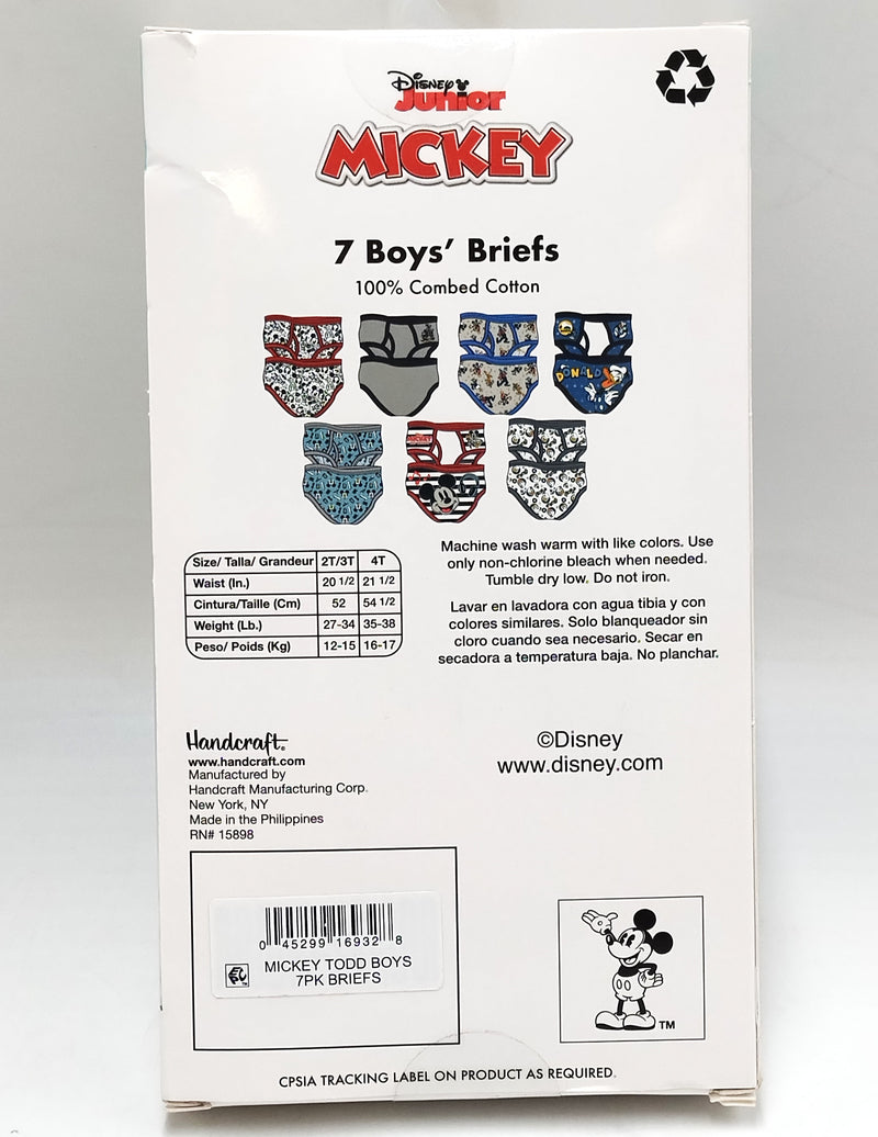 Toddler Boys' Mickey Mouse 7pk Briefs - 4T