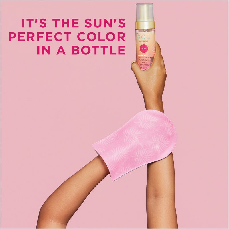 SOL by Jergens Deep Water Mousse, Self Tanner, Tanning Water Foam W/ Coconut, Dye-Free Formula 5 fl oz