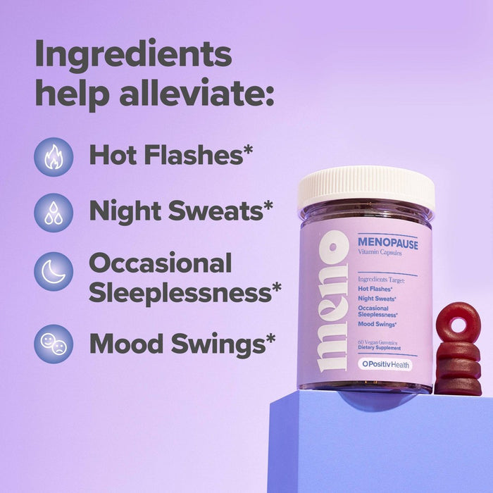 O Positiv MENO Menopause Gummy Vitamins for Women with Black Cohosh & Ashwagandha - 60ct