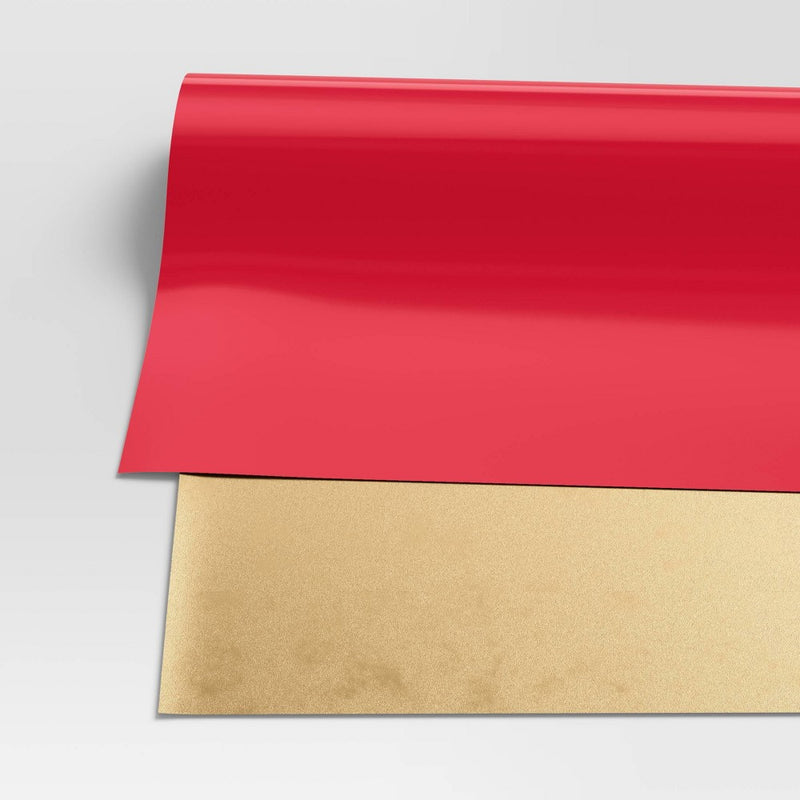 25 sq ft Reversible Christmas Gift Wrap Red/Gold Foil - Wondershop (LOCAL PICKUP ONLY)