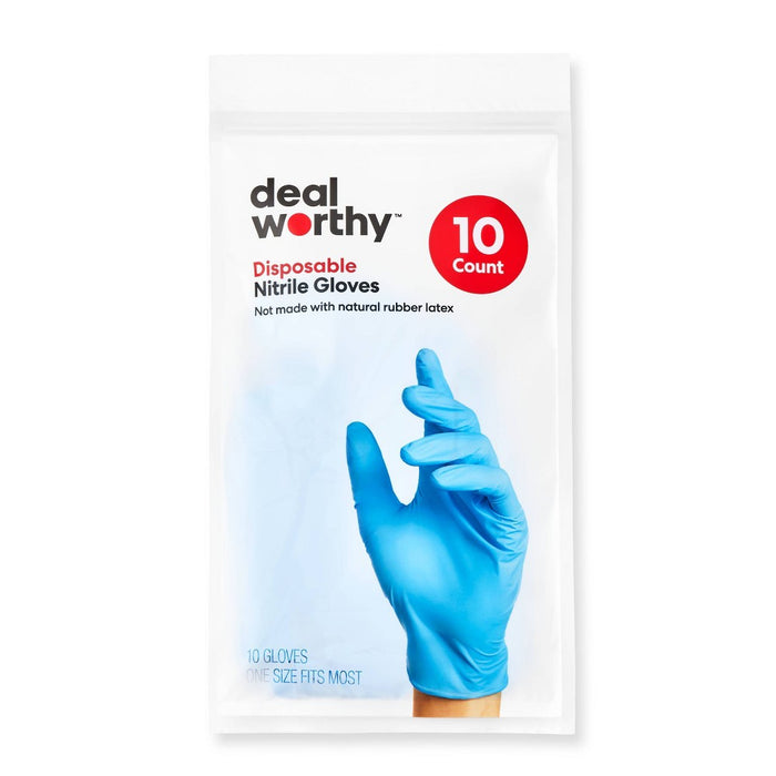 Nitrile Disposable Gloves - 10ct - Dealworthy