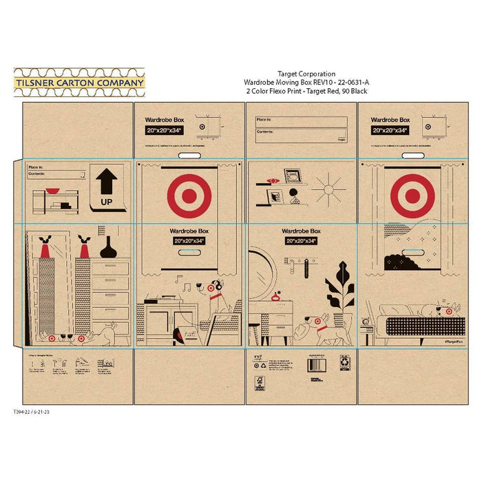 20"x20" Wardrobe Moving Box - Target