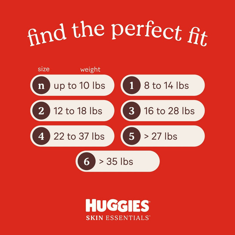 Huggies Skin Essentials Diapers - Size 1 - 96ct