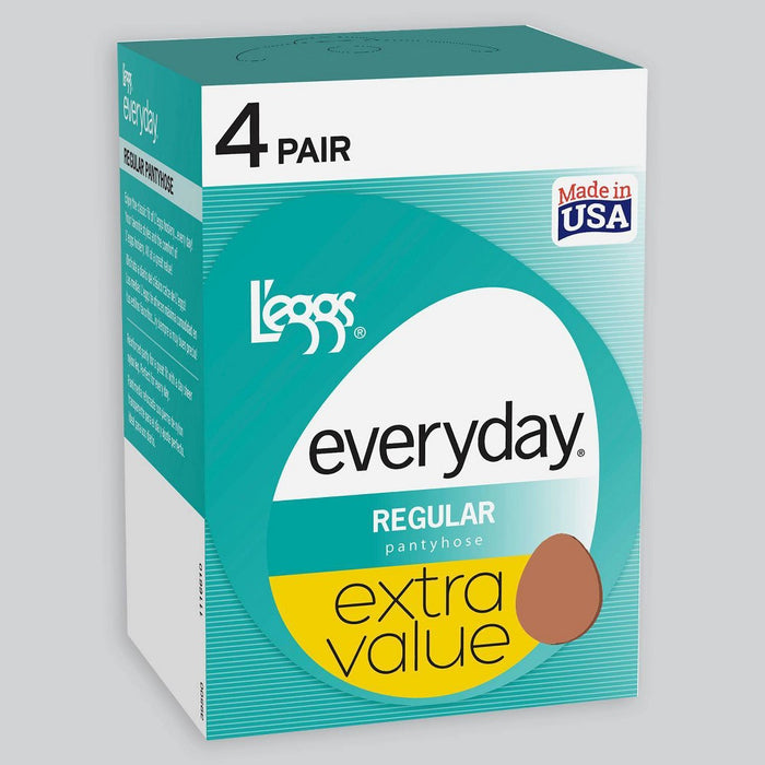 L'eggs Everyday Women's Sheer Regular 4pk Pantyhose - Nude Q