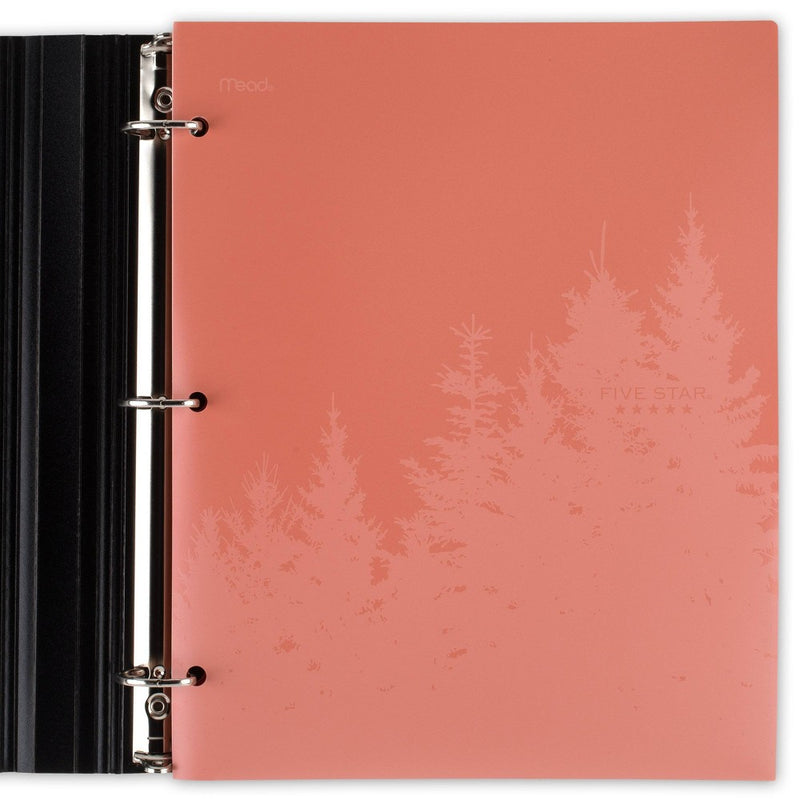 Five Star 2 Pocket Plastic Folder Recycled Plastic Zion Clay: Polypropylene, 3 Hole Punched, 150 Sheet Capacity