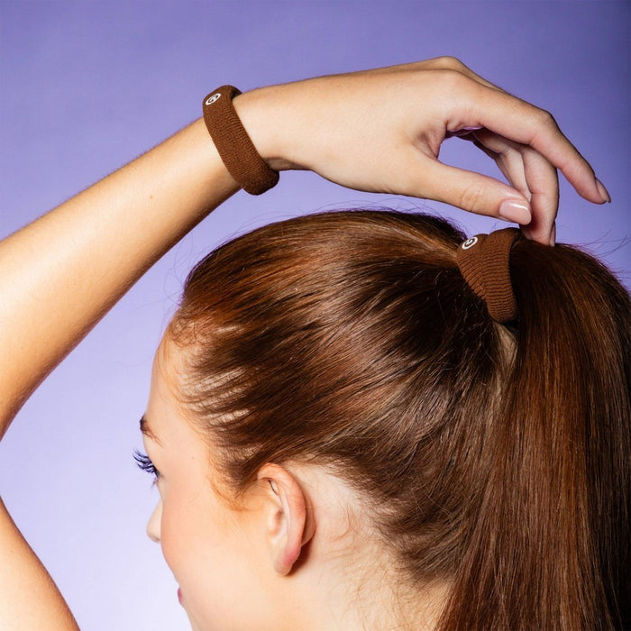 Gimme Beauty Thick Extra Stretch Hair Tie Bands - Brown -6ct