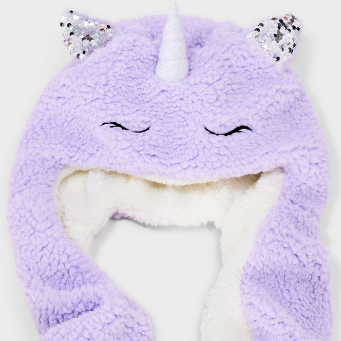 Girls' Unicorn Hooded Scarf - Cat & Jack Purple