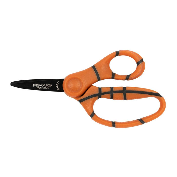 Fiskars 5" Non-Stick Sports Point Kids' Scissors Basketball