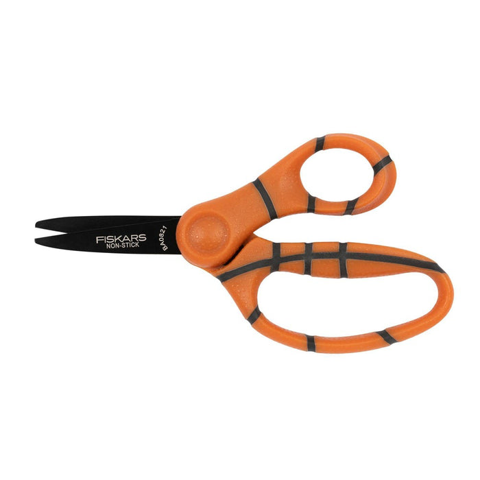 Fiskars 5" Non-Stick Sports Point Kids' Scissors Basketball