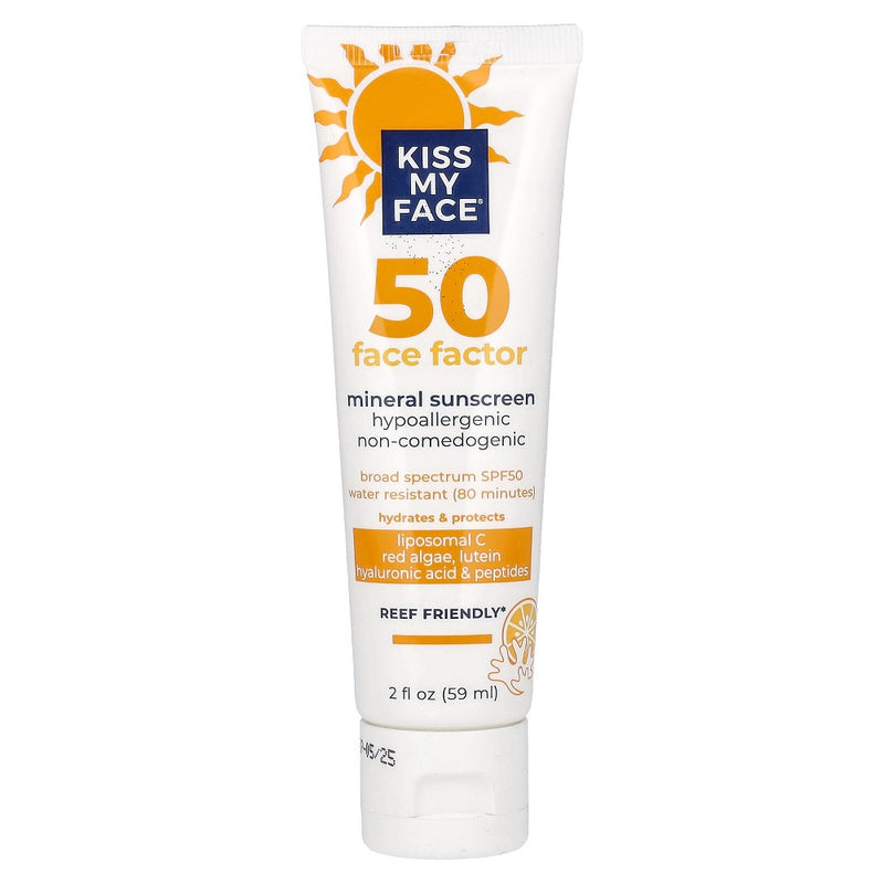 Kiss My Face Face Factor SPF 50 Mineral Sunscreen - 2 oz