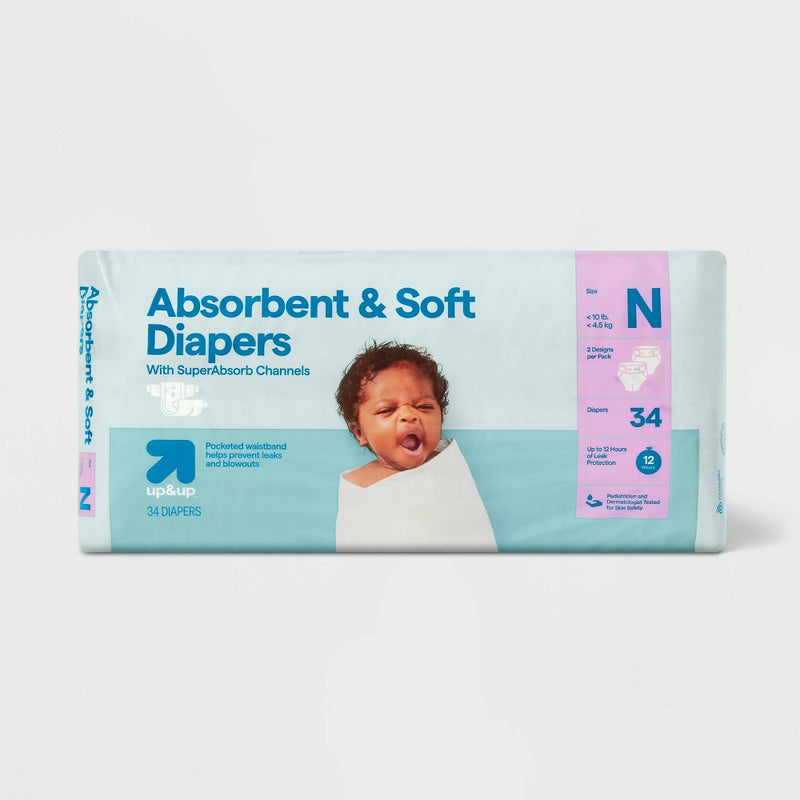 Disposable Diapers - Newborn Size - 34ct - up&up
