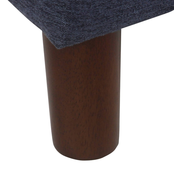 24" Storage Ottoman Blue - HomePop: Hinged Lid, Bedroom & Living Room Furniture (LOCAL PICKUP ONLY)