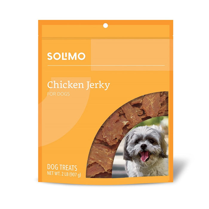 Amazon Brand - Solimo Chicken Jerky Dog Treats, 2 Pounds (Packaging May Vary)