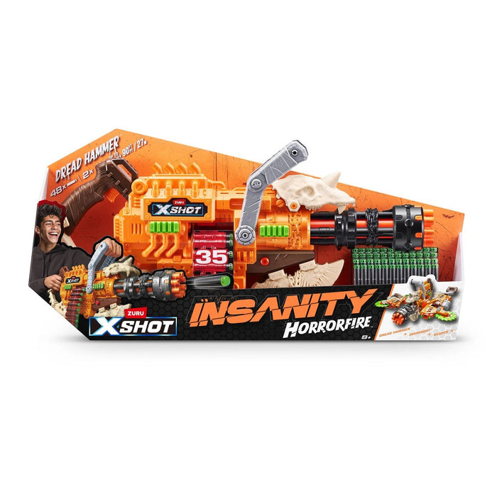 X-Shot Horror Fire Dread Hammer Blaster by Zuru - 35 Darts (LOCAL PICKUP ONLY)