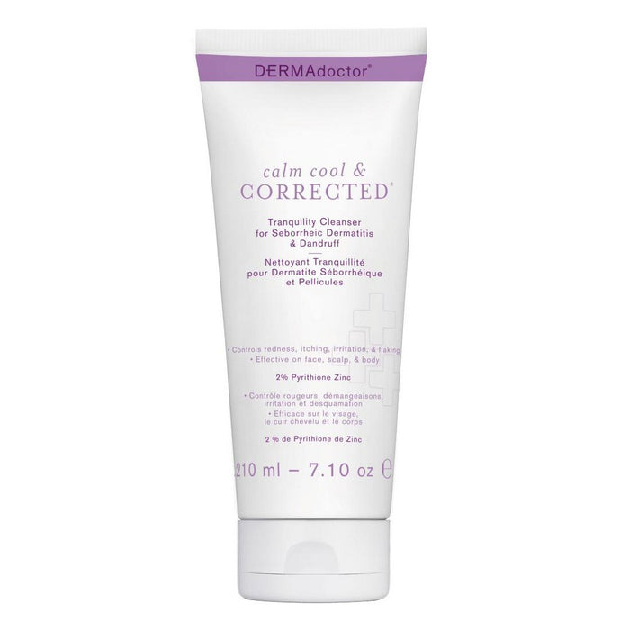 DERMAdoctor Tranquility Cleanser Dermatologist Formulated 2% Pyrithione Zinc for face body & Scalp - 7.10 oz
