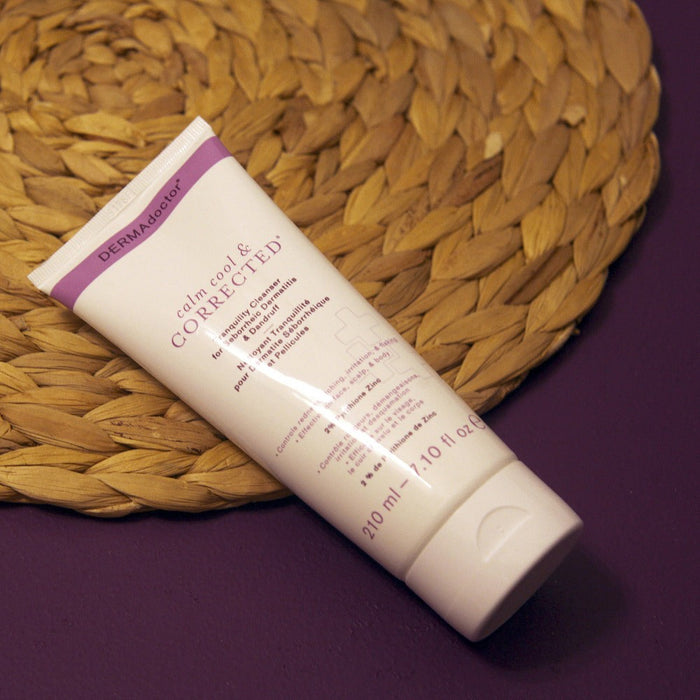 DERMAdoctor Tranquility Cleanser Dermatologist Formulated 2% Pyrithione Zinc for face body & Scalp - 7.10 oz