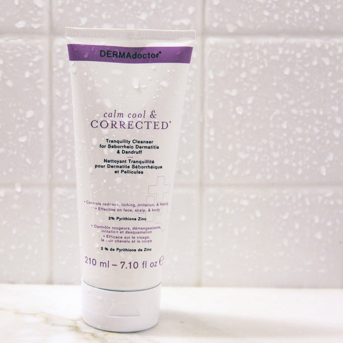 DERMAdoctor Tranquility Cleanser Dermatologist Formulated 2% Pyrithione Zinc for face body & Scalp - 7.10 oz
