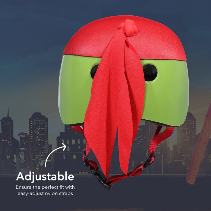 Teenage Mutant Ninja Raphael Helmet for Kids Adjustable Fit Ages 3+