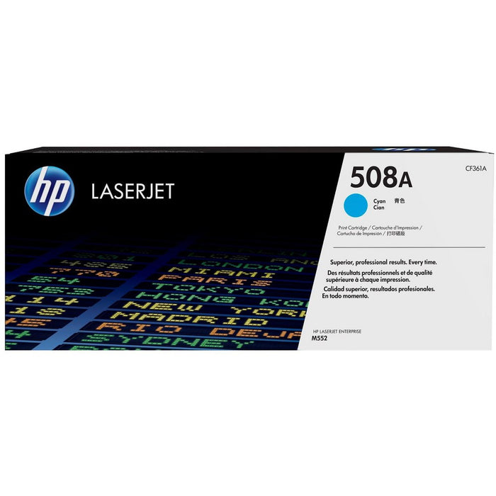 HP Inc. 508A Cyan Original LaserJet Toner Cartridge, ~5,000 pages, CF361A