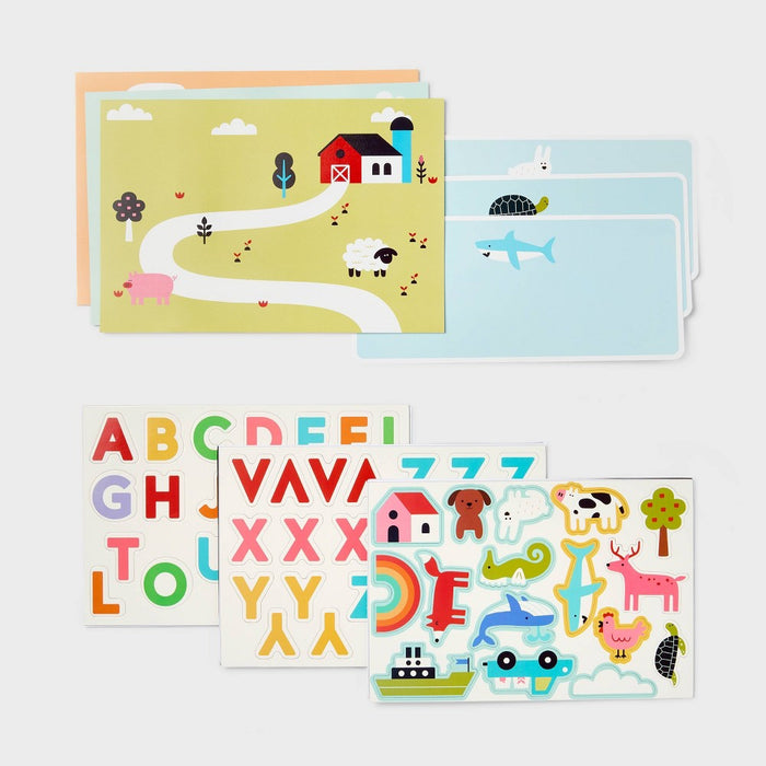 Magnetic Easel & Letters Set - 136pc - Gigglescape: Educational Toddler Activity, Letter Magnets, Creativity Focus