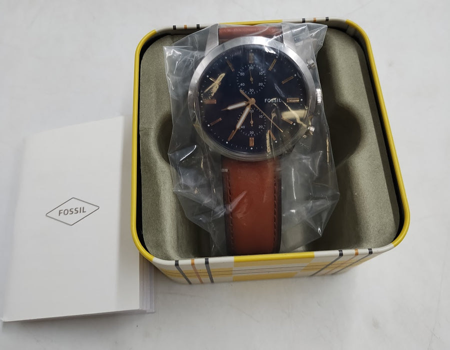 Fossil FS5279 Men's Townsman Chronograph Brown Leather Watch 44mm CASES MAY VARY